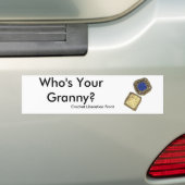 Wie is jouw oma? Crochet Liberation Front Bumpersticker (Op auto)