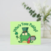 Wie is jouw paddy frog briefkaart (Staand voorkant)