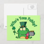 Wie is jouw paddy frog briefkaart (Voorkant / Achterkant)