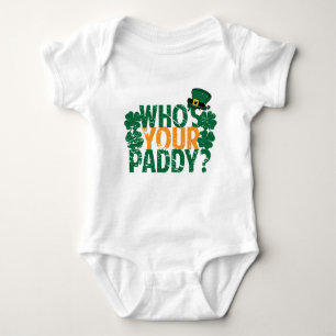 Wie is jouw padie? Funny St. Patrick's Day Romper