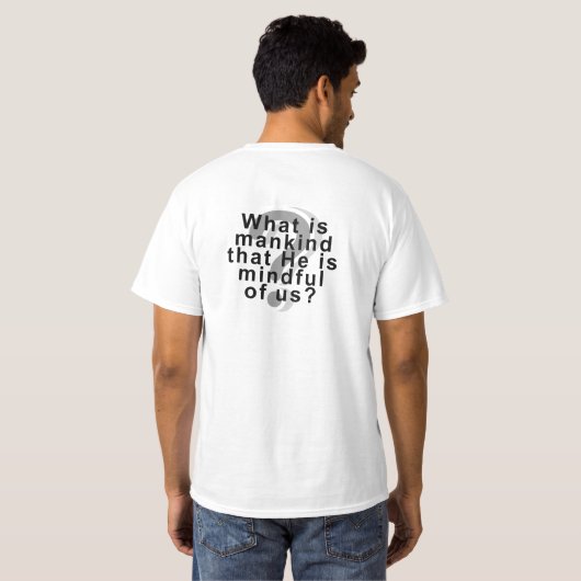 Wie is man? t-shirt (Achterkant volledig)