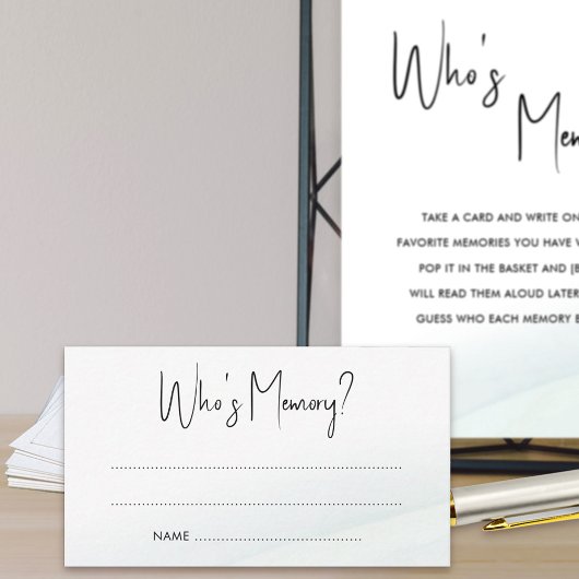 Wie is Memory Vrijgezellenfeest Game Green Wash Ka Advieskaart