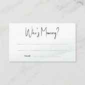 Wie is Memory Vrijgezellenfeest Game Green Wash Ka Advieskaart (Voorkant)