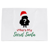 Wie is mijn geheime kerstman? groot cadeauzakje (Voorkant)