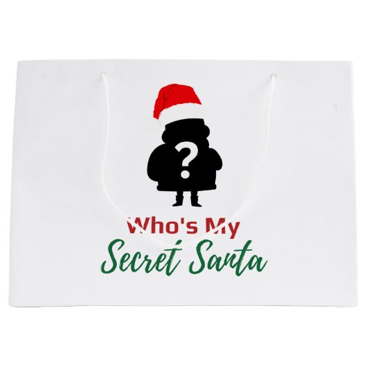 Wie is mijn geheime kerstman? groot cadeauzakje (Voorkant)