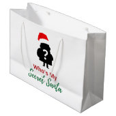 Wie is mijn geheime kerstman? groot cadeauzakje (Voorkant Gekanteld)