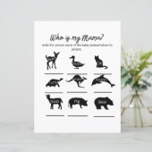 Wie is mijn mama? Baby shower game met antwoorden (Staand voorkant)