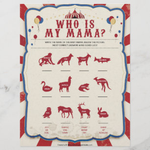 Wie is mijn mama [Circus Theme] Briefhoofd