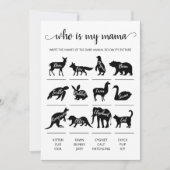 Wie is mijn mama Game Baby shower party Kaart (Voorkant)