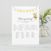 Wie is mijn mama spel Teddy Bear Kaart (Staand voorkant)