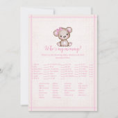 Wie is mijn mammie Beer Baby Kaart (Voorkant)