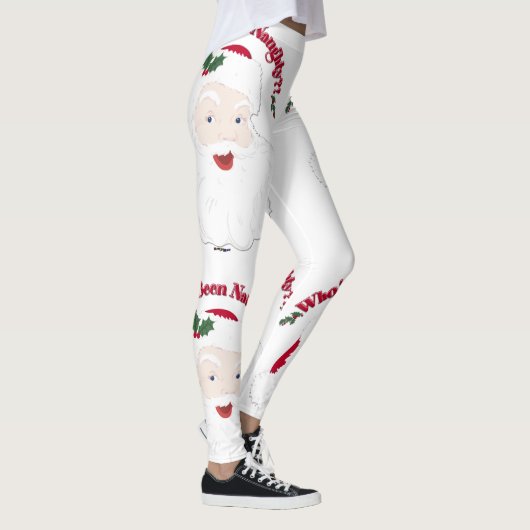 Wie is Naughty geweest?  kerstman Leggings (Rechts)