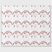 Wie is Naughty geweest?  stijlkerstman Cadeaupapier (Vlak)