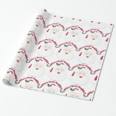 Wie is Naughty geweest?  stijlkerstman Cadeaupapier (Uitgerold)