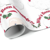 Wie is Naughty geweest?  stijlkerstman Cadeaupapier (Rol Hoek)