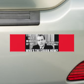 WIE IS NU DE KROOK? BUMPERSTICKER (Op auto)