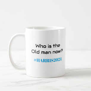 Wie is nu het oude man? Kamala Harris 2024 Fun Koffiemok