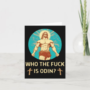 Wie is Odin Bodybuilding Jesus Fitness Funny Gym Kaart