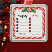 Wie is ondeugend of aardig metalen ornament