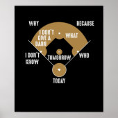 Wie is op First Funny Positions Baseball Humor Poster (Voorkant)