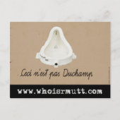 Wie is R. Mutt? Briefkaart (mauriciocordero.com) (Voorkant)