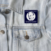 Wie is Ron Paul? Knoop Vierkante Button 5,1 Cm (In situ)