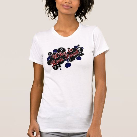 WIE IS RON PAUL T-SHIRT (Voorkant)