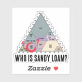 Wie is Sandy Loam?- Bodemtextuurdiagram Sticker (Vel)