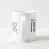 Wie is slecht? grote koffiekop (Achterkant)