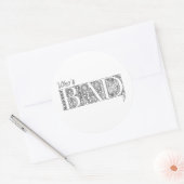 Wie is slecht? ronde sticker (Envelop)