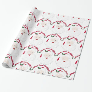 Wie is stout geweest? Kerstman in vintage stijl Cadeaupapier