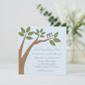 Wie is verliefd Uil Bruiloft Kaart (Staand voorkant)