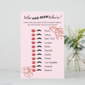 Wie is waar geweest? Vrijgezellenfeest Travel Game (Staand voorkant)