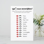 Wie is waar geweest? Vrijgezellenfeest Travel Game (Staand voorkant)