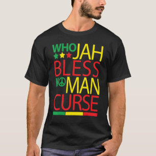 Wie Jah Zegenen.Geeneen.Vloeken Rasta Reggae T-shirt