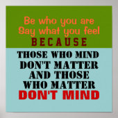 WIE JE BENT ~ 12X12 Poster (Voorkant)