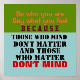 WIE JE BENT ~ 12X12 Poster