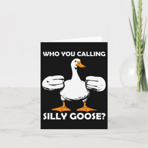 Wie je noemt Gekke Goose Funny Gym Meme Bodybui Kaart