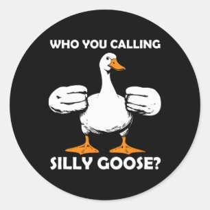 Wie je noemt Gekke Goose Funny Gym Meme Bodybui Ronde Sticker