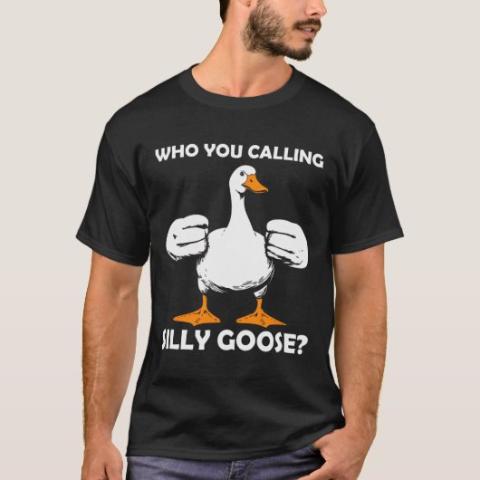 Wie je noemt Gekke Goose Funny Gym Meme Bodybui T-shirt (Voorkant)