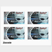 Wie je vader is? rechthoekige sticker (Vel)