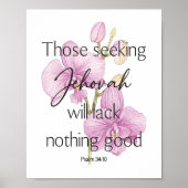 Wie Jehovah zoekt, maakt kunst met orchideeën Poster (Voorkant)