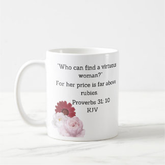 Wie kan een deugdzame vrouw vinden? koffiemok