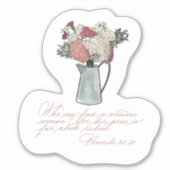 Wie kan een deugdzame vrouw vinden? Sticker (Voorkant)