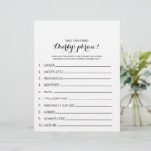 Wie kan het Phrase Baby shower Game van papa afmak (Staand voorkant)