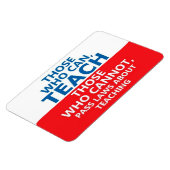 Wie kan lesgeven, wie niet groot kan worden, magneet (Linkerzijde)