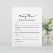 Wie kan mama's Phrase Baby shower Game afmaken? (Staand voorkant)