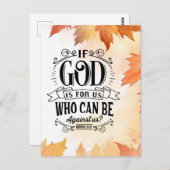 Wie kan tegen ons zijn? briefkaart (Voorkant / Achterkant)