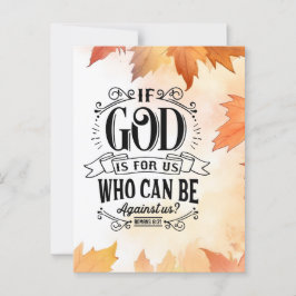 Wie kan tegen ons zijn? briefkaart