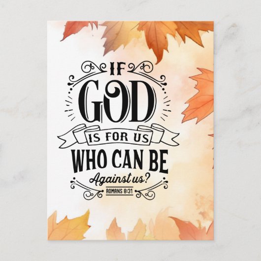 Wie kan tegen ons zijn? briefkaart (Voorkant)